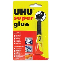 Super Glue 3ml box 12 Adhesive UHU 40820/41686 