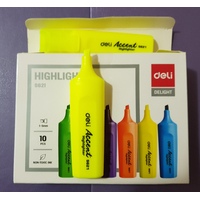 Highlighter  Deli Yellow Box 10 #48020