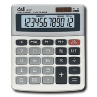 Calculator 12 digit DeskTop Compact small Deli 1217 - each 