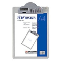 Clipboard Acrylic With Calculator A4 Deli - each 