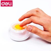 Finger Moistener Bowl clear plastic, water goes in bowl and roll your finger Deli 9109 BLACK OR WHITE