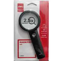Magnifying Glass 55mm Magnify 2.5x main lens and 6x Hangsell Deli 9091 - each 