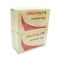  Stick on Note Pad  76x127 pack 12 Large Yellow Razorline RZ7320 or 1810505