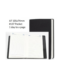 Diary 2027 Belmont 137.V99-27 A7 Pocket 1 Day 105x74mm BLACK PVC Collins 137v99