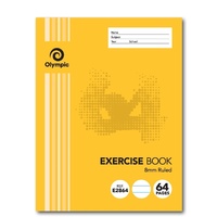 Exercise Books 225x175mm 8mm Ruled 64 Page Pack 20 E2864 Olympic 140759 