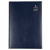 Diary 2027 Sterling A4 1 Day to page BLUE 144.P59-27  Collins 8am - 6pm, 1/2 hourly
