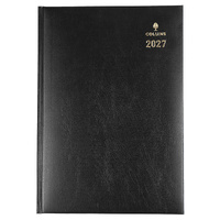 Diary 2027 Sterling A4 1 Day to page Black 144.P99-27 Collins 8am - 6pm, 1/2 hourly 