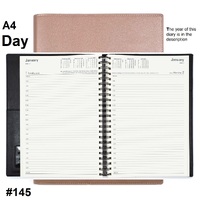 Diary 2024 Vanessa 145.V49 A4 Day to page Rose Gold (8am - 6pm, 1/2 hourly) 297x210mm 145.V49-24