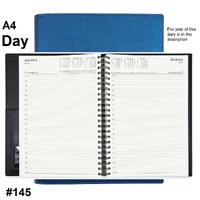 Diary 2024 VANESSA 145.V59-24 A4 Day to page Blue (8am - 6pm, 1/2 hourly) 297x210mm 145V59