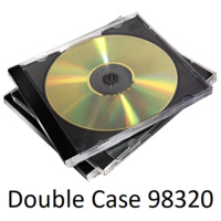CD DVD Jewel Case Double Black Fellowes 98320 pack 10 