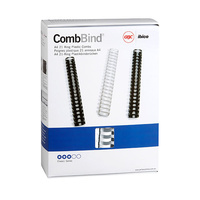 Binding Coil 21 loop Plastic 32mm White Box 50 Ibico Bep32w