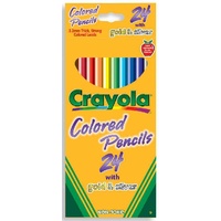 Pencils Coloured Crayola Gold and Silver 684224 - pack 24 