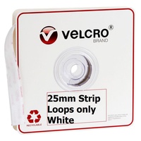 Velcro Strip 25m roll Loop Only 25x25m White 43362 V14848 