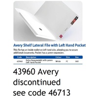Lateral file with inside left hand pocket white FC AV43960 320gsm box 20 Shelf Lateral Files obsolete item