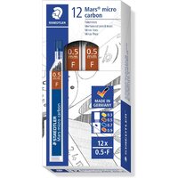 Leads Staedtler 0.5 F Micro Carbon 250 Box of 12 tubes of 12 leads