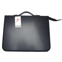 620A4 Zippered A4 PP Artists Portfolio with ring metals and handle. Black Colby - each 