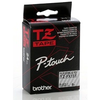 Brother TZFX151 24mm X 8m Black on Clear TZ-FX151 P-Touch