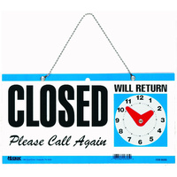 Open - Closed with Clock Sign - P8354 - each 