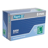 Staples 140 series  8mm 140/8 Rapid box 5000  #5000240