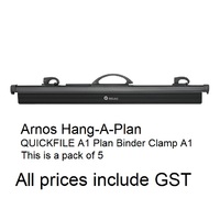 Hang-A-Plan Arnos A1 QUICKFILE Binders Black 5x pack  Arnos D200B-5