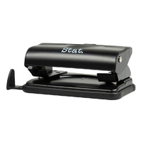  Paper Punch 2 Hole  20 sheet METAL BLACK 28788 Medium STAT