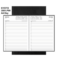 Diary 2027 Kyoto A4 3001.P99-27 1 Day to page Debden 8am-6pm, 1/2 hourly