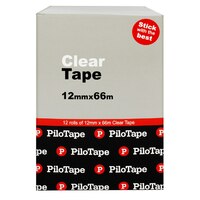 Tape Office Premium 12x66m Clear Pilotape box 12 #306228