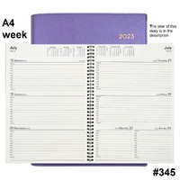 Diary 2027 VANESSA 345.V55-27 A4 Week Lilac Purple 1hr 8am-7pm WTO 297x210mm