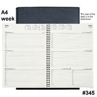 Diary 2024 VANESSA 345.V99 A4 Week Black 345.V99-24 1hr 8am-7pm #818861 WTO 297x210mm