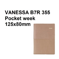 Diary 2027 VANESSA B7R 355.V49-27 week Rose Gold POCKET WTO week WIRE-O BOUND 355v49