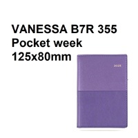 Diary 2027 VANESSA B7R 355.V55-27 week Purple POCKET WTO week WIRE-O BOUND 355v55 Lilac