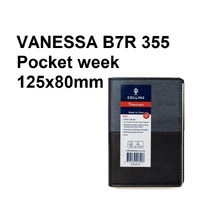 Diary 2027 VANESSA B7R 355.V99-27 week Black POCKET WTO week WIRE-O BOUND SOLD OUT 2026