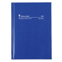 Diary 2027 Kingsgrove A6 Week to view 361.P59-27 A6 (148x105mm) BLUE