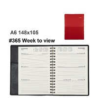 Diary 2024 VANESSA 365.V15-24 A6 WEEK to view Red # 365V15