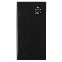 Diary 2027 Sterling B6/7 373PP99 Black WTO Slimline Portrait Collins 176 x 88mm 8am - 6pm