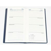 Diary 2024 Belmont B6/7 377P.V99 SLIMLINE Week PORTRAIT 176x88mm BLACK PVC Collins