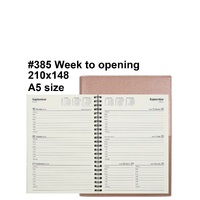 Diary 2027 VANESSA 385.V49-27 A5 Week ROSE GOLD Week to View 9am-5pm, hourly (210x148mm)