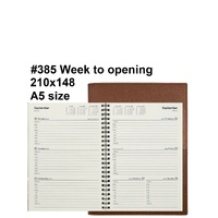 Diary 2024 VANESSA 385.V90 A5 Week Tan Week to View (9am-5pm, hourly) #818913