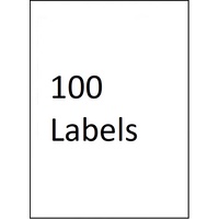 Labels  1up Copier Laser Inkjet box 100 Unistat 38939 297x210mm A4 no back slit 