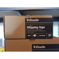 Shipping Tags size 1 35x70mm  Buff Box 1000 Manilla Esselte 38983 no string