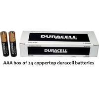 Battery AAA 24 Duracell Coppertop box 24 Bulk DU02101