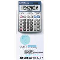 Calculator 12 digit Canon HS-1200TS DeskTop Battery & Solar Solar & Battery