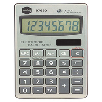 Calculator  8 digit Hand Held Dual Power Marbig 97630 - Solar and Battery