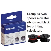 Calculator Ribbon Group 24 twin spool Red Black for printing calculators GR24 Pelikan 