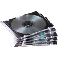 CD Jewel case regular  Fellowes 9830501 pack 5 BLACK AND CLEAR