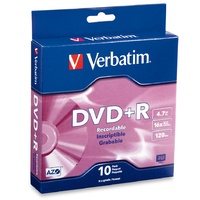 DVD+R Plus Recordable 4.7GB Spindle 10 Verbatim  95032