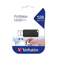 Flash Drive 128 gig 128GB USB 2.0 Verbatim Pinstripe Thumb Memory #49071 1912