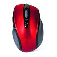 Computer Mouse  Right Handed Mid-size Wireless Kensington Pro Fit #72422 Red
