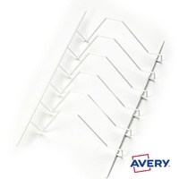 File Rack  750x390mm Avery 40451 Foldover locks onto your 25mm shelf 6 bay White 