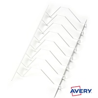 File Rack  900x290mm Avery 40452 Foldover locks onto your 25mm shelf 8 bay White 